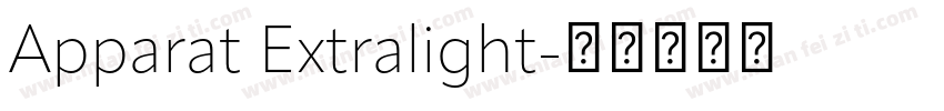 Apparat Extralight字体转换